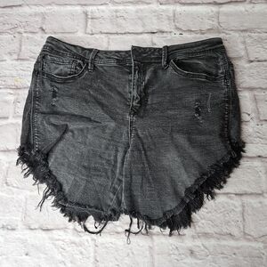 Seven7 Legging Shorts Black Jean Size 14 Womens